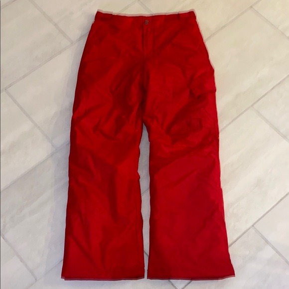 Columbia Vibrant Red Insulated Nylon with Elastic Cuffs Snow/Ski Pants. Large - Picture 1 of 13